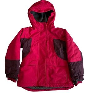 Lands' End Squall Jacket Kid Size 4 Waterproof Winter Ski Snow Pink Purple